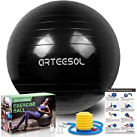 arteesol Balón de Ejercicio Anti-explosión- Pelota de Pilates 45cm-55cm-65cm-75cm-85cm Fitness Yoga Ball Estabilizador…
